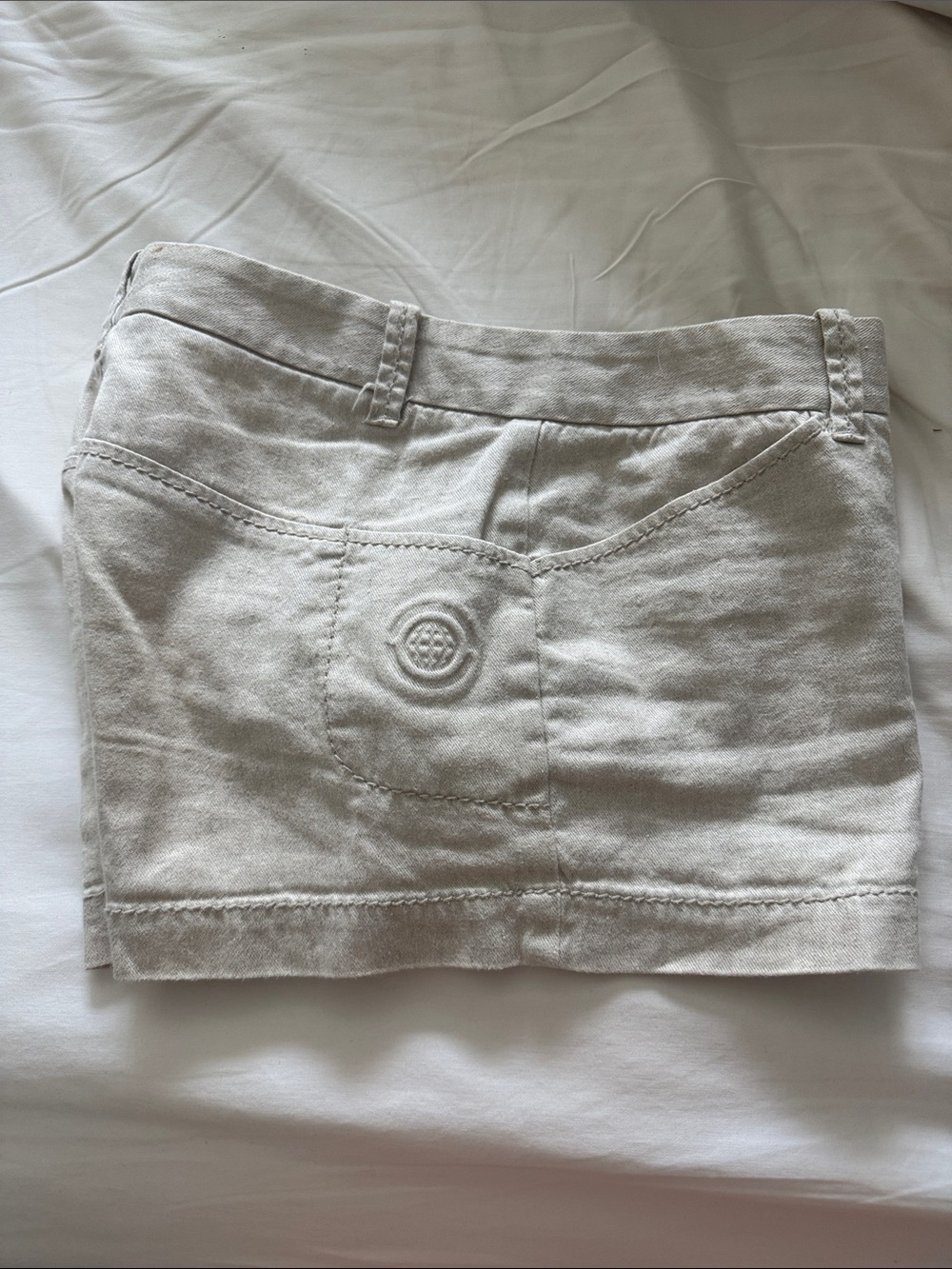 Max Studio Beige Linen Blend Women's Shorts